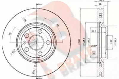 R BRAKE 78rbd24678 -  Тормозной диск